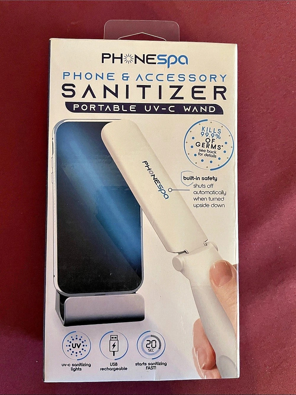 PHONESpa Portable UV-C Wand Sanitizer Wand
